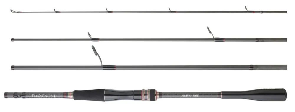 Hearty Rise Dark Soul Travel Spinhengel (4-Delig) 2.20m (14-42g) Lage Kosten