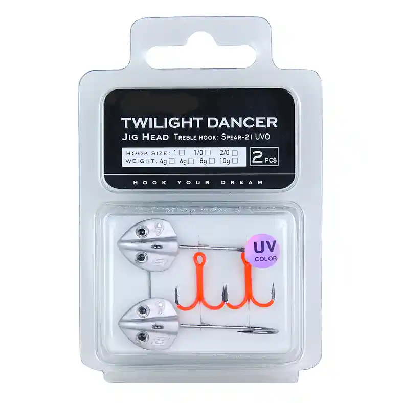Rechtstreeks Van De Fabrikant BKK Jig Head Twilight Dancer 10g - Hook 1