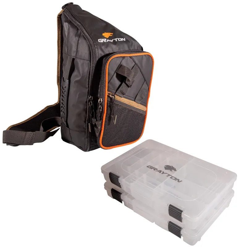 Beperkte Voorraad Grayton Tough Gear Single Strap Backpack (Incl. 2 Tackleboxen)