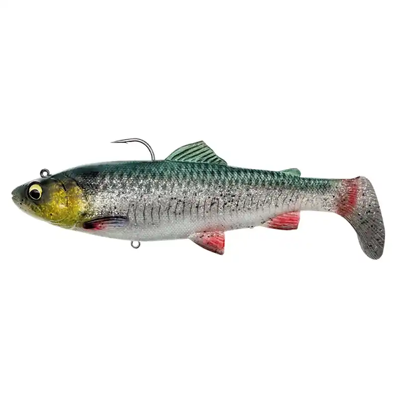 Savage Gear 4D Trout Rattle Shad 12,5cm 35gr Medium Sinking Green Silver Gratis Retour