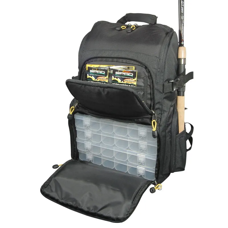 Spro Back Pack + 4 Boxes Rugtas Uitverkoop