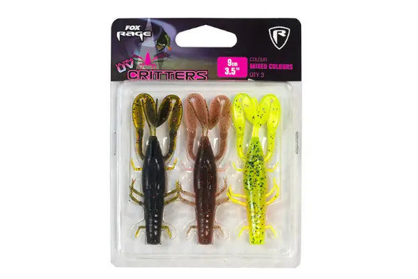Populair Fox Rage Critters UV Mixed Colour Packs 3pcs 7cm