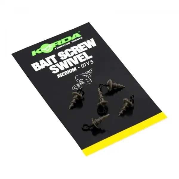 Korda Micro Ring Swivel Bait Screw Medium (5 stuks) Direct Beschikbaar