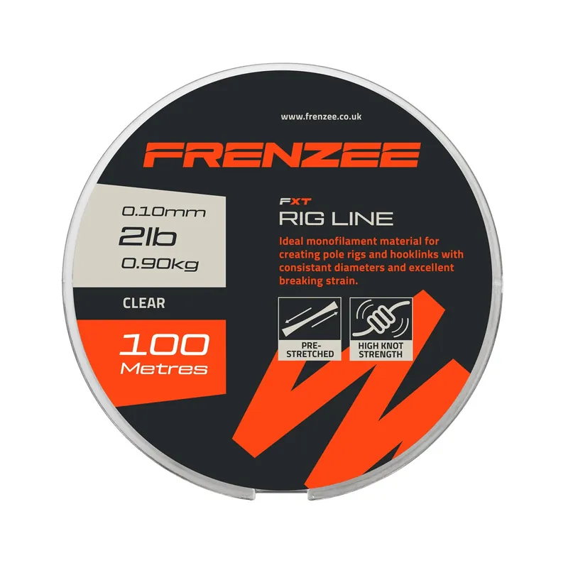 Frenzee FXT Rig Line Nylon Witvislijn (100m) 0.09mm / 0.68kg Korting