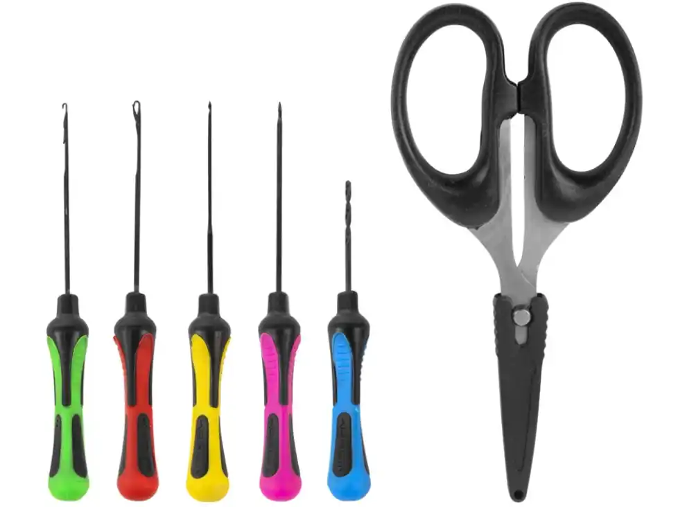 Betaalbaar Korum Baiting Tool & Scissor Set (6pcs)