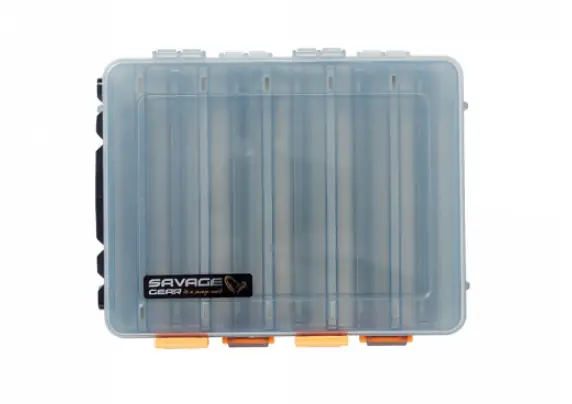 Speciale Aanbieding Savage Gear Lurebox 2 Sided Smoke L 29.5x20.5x6.2cm