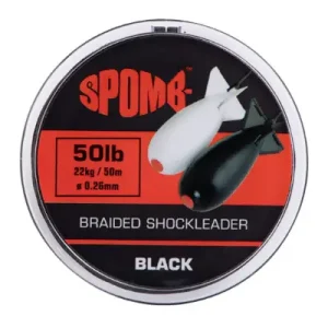 Spomb Braided Leader Black 0,26mm (50lb) (50m) Meest Verkocht