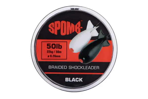 Spomb Braided Leader Black 0,26mm (50lb) (50m) Meest Verkocht