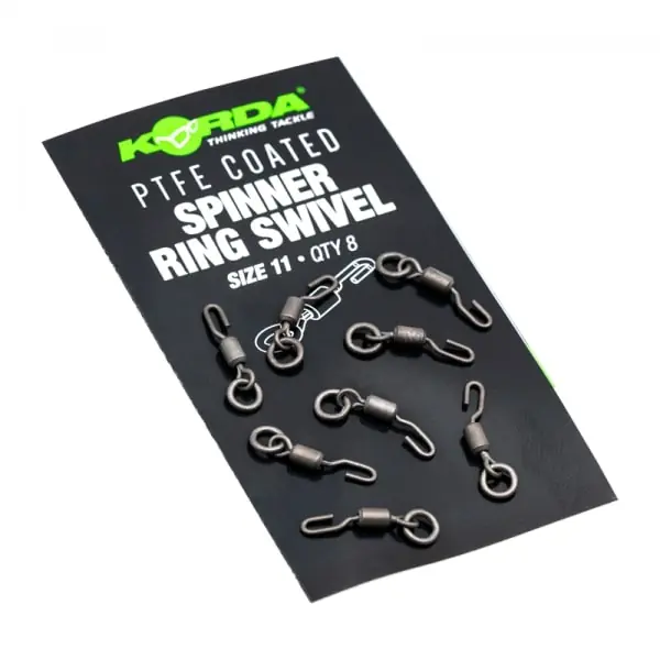 Korda PTFE Spinner Ring Swivels Size 11 (8pcs) Size 11 Beperkt Aanbod