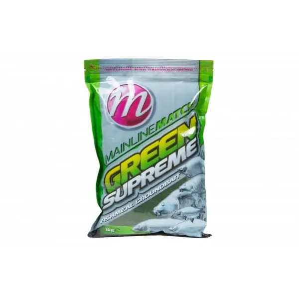 Laatste Kans Mainline Match Green Supreme Fishmeal Groundbait (1kg)