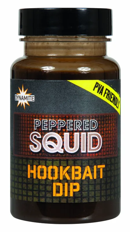 Goedkoop Dynamite Baits Peppered Squid Dip Liquid (100ml)
