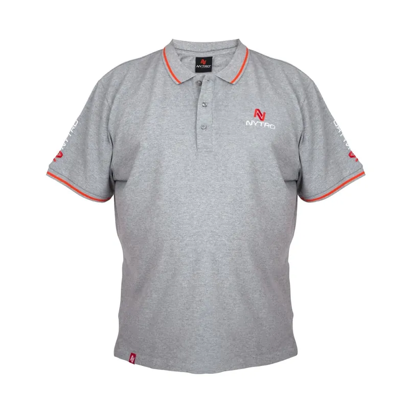 Gereduceerde Prijs Nytro Light Marl Grey Polo Shirt L