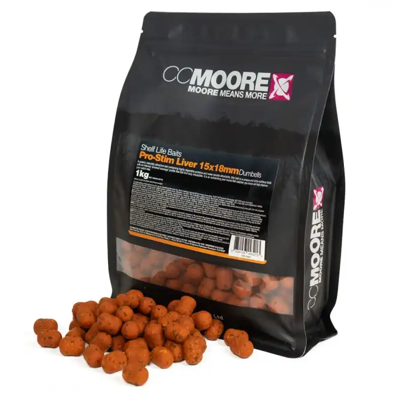Lage Prijs CC Moore Pro-Stim Liver Dumbell Boilies (5kg) 10x15mm