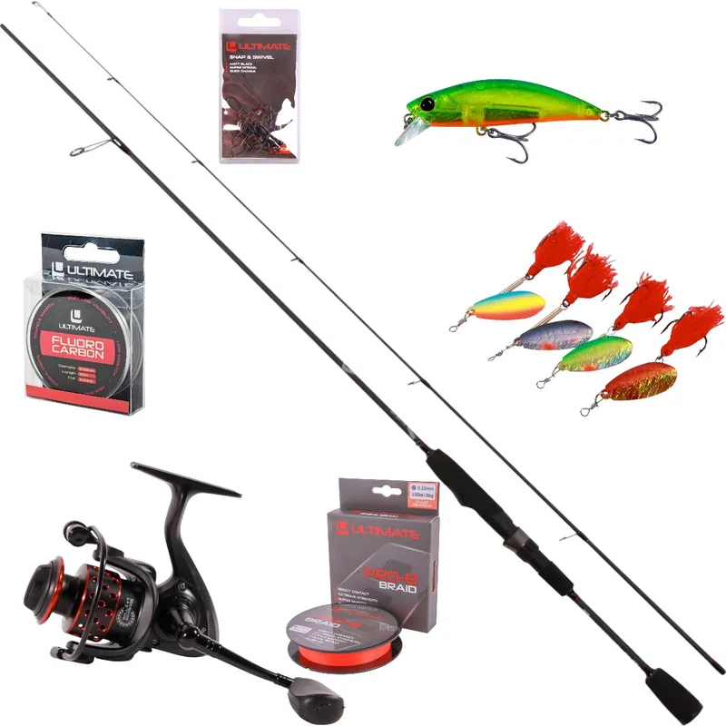 Superprijs Ultimate Trout Lure Hengelset Ultimate Trout Special 1.80m