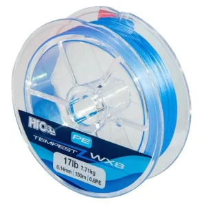 HTO Tempest WX8 Braid Blue Gevlochten Lijn (150m) 0.16mm/9.07kg Direct Beschikbaar