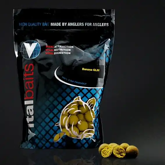Flitsaanbieding Vital Baits Boilies Banana GLM 5kg 14mm