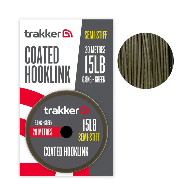 Beperkte Voorraad Trakker Semi Stiff Coated Hooklink (20m) 15lb
