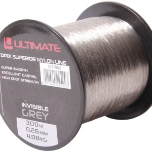 Ultimate Topix Nylon Invisible Grey (300m) 0.18mm Beperkte Voorraad