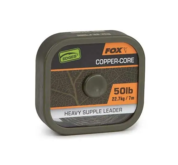 Fox Edges Naturals Copper-Core Leader 7m (50lb) Premium