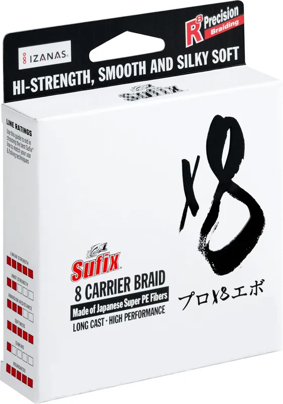 Sufix X8 Neon Chartreuse Gevlochten Lijn (150m) 0.128mm/6.9kg Uitverkoop