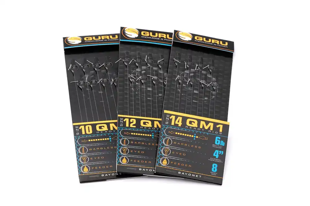 Populair Guru QM1 Bayonets Ready Rigs 10cm (8pcs) Haakmaat 12 (0.22mm)