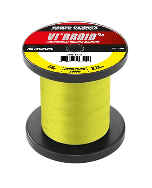 Koop Online Spro Powercatcher Vi'Braid Gevlochten Lijn Yellow (2000m) 0.10mm