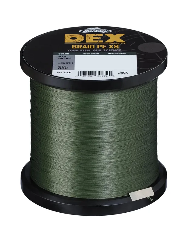 Berkley Dex X8 Gevlochten Lijn Moss Green 3000m 0.12mm / 9kg Gereduceerde Prijs