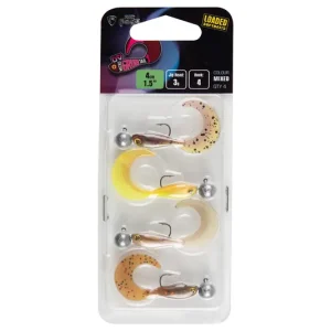 Premium Fox Rage Micro Grub Tail Mixed UV Colour Pack Loaded 3g loodkop (4cm) 4pcs