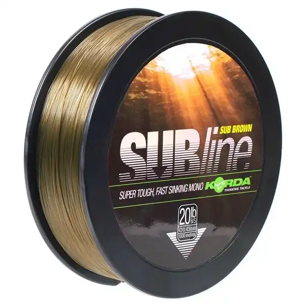 Korda Subline Brown Nylon Karperlijn (1000m) 0.35mm (12lb) Koop Online