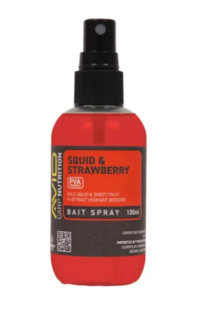 Avid Squid & Strawberry Bait Spray (100ml) Veilige Betaling