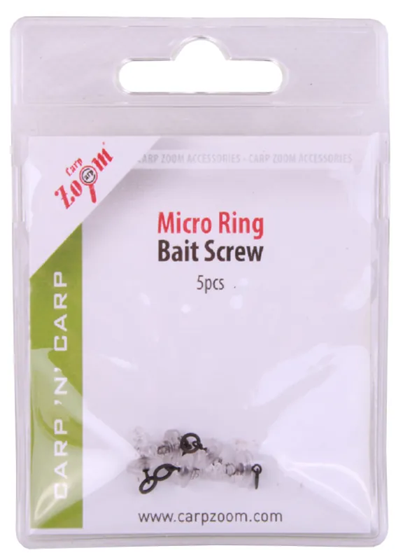 Carp Zoom Micro Ring Bait Screw (5stuks) Tijdelijk Beschikbaar