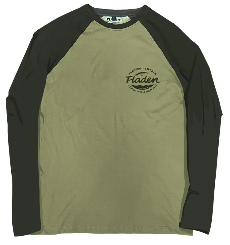 Shop Nu Fladen T-Shirt Long Sleeve Duo Green Pike L