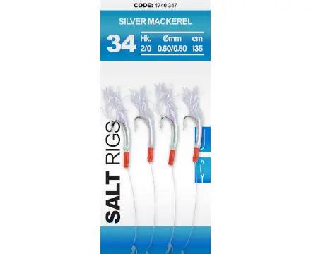 Spro 34 Salt Rig Silver Mackerel #2/0 Snelle Levering