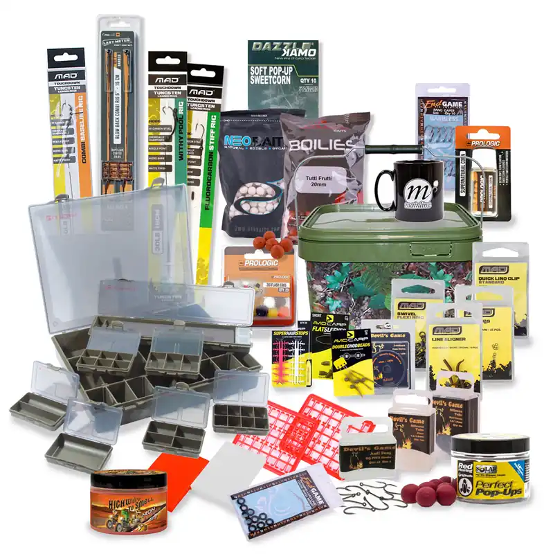 Ultimate Carp Tacklebox, boordevol karpermateriaal van bekende topmerken! Nu Kopen