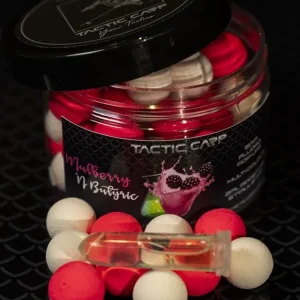 Betaalbaar Tactic Carp Mulberry 'n Butric Pop Ups 15mm (Incl. Appetite Stimulator)