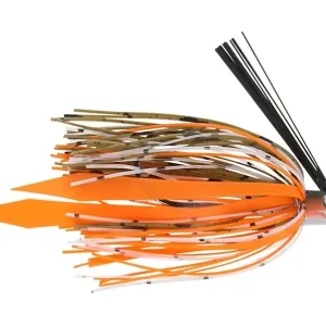 Strike Pro Pig Digger Swim Skirted Jig 11g Fire Perch Weekendaanbieding