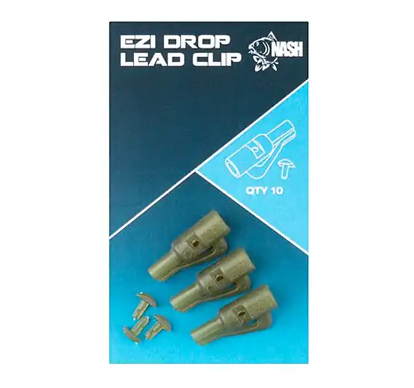 Nash Ezi Drop Lead Clip (10 stuks) Camou Green Seizoensaanbieding