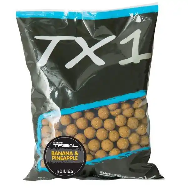Shimano TX1 Boilies Banana & Pineapple - 3 zakken voor de prijs van 2! 15mm 1kg (2+1) Koop Vandaag