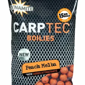 Dynamite Baits Carptec Peach Melba Boilies (900g) 15mm Nieuw