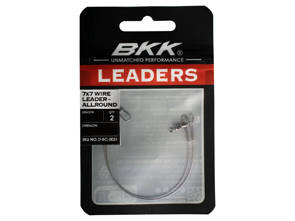 Koop Online BKK 7x7 Wire Leader Allround Duolock Snap 15cm (2 Stuks) 6kg