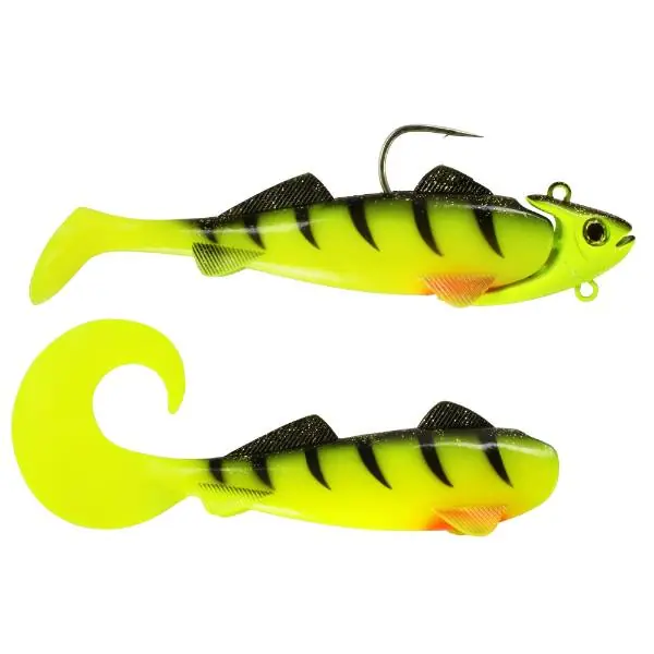 Team Deep Sea Gummifisch | Hightide Sea Shad | UV Chartreuse Ghost | 200g Fabrieksprijs