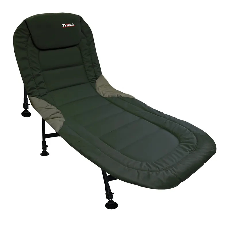 Gereduceerde Prijs Traxis Flat Bed 6-Leg - Kampeerbed - Karper stretcher - 6 poten