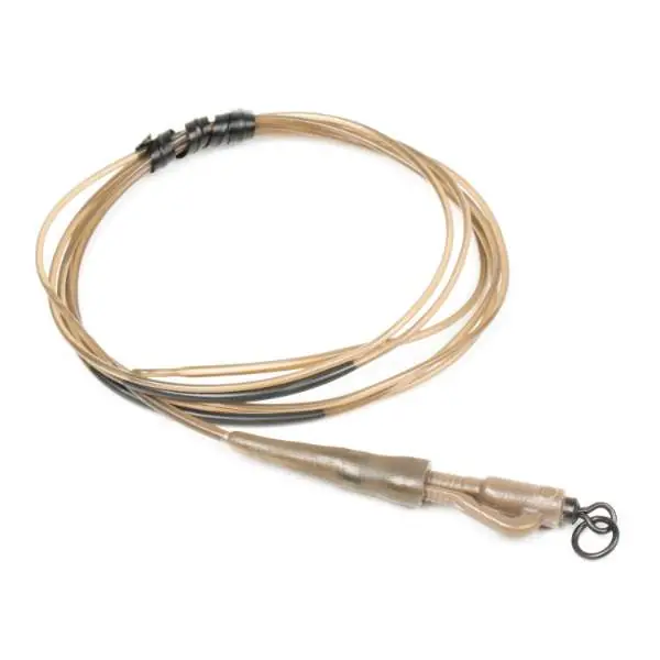 Betaalbaar Korda Camouflage Leaders + Hybrid Leadclip | Clay Brown | 40lb