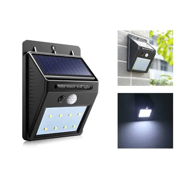 Lage Prijs Eurocatch Outdoor Wandlamp | Buitenlamp Zonne-energie met sensor | Solar lamp