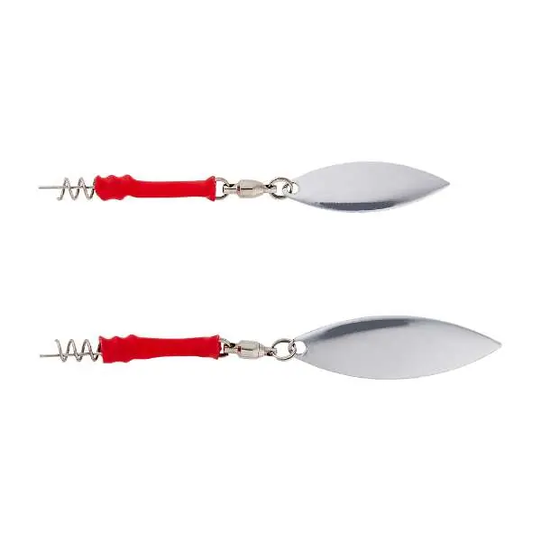 Beperkte Voorraad Savage Gear Screwin Spin Teaser M | Silver Red | 3 Stuks