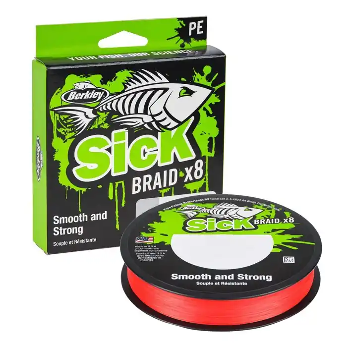 Berkley Sick Braid | Red | 0.19 | 150m | Gevlochten Lijn Hoge Kwaliteit