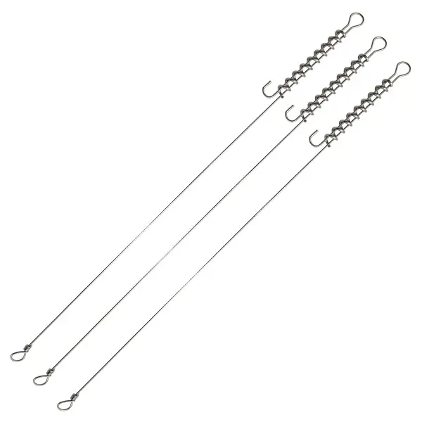 DLT Steel Traces | 1mm | 20cm | 3 Stuks | Spinstang Shop Nu