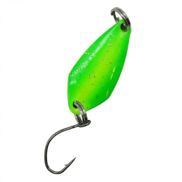 Troutlook Forellenkelle Spoon | Yellow/Green/Chrom/Glitter | 2.2g Korting