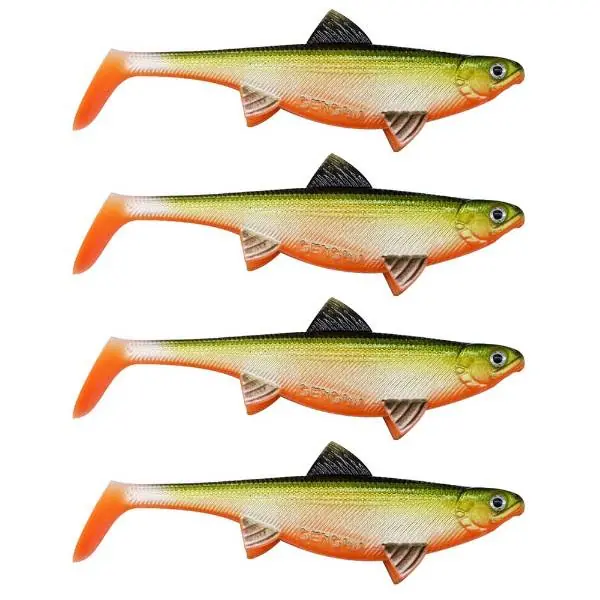 Koopje Senshu Real Fin Shad 8 | Orange Belly | 8cm | 4g | 4 Stuks