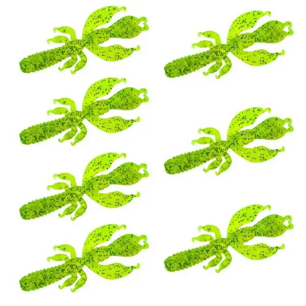 Lage Prijs Senshu Flapping Craw | Chartreuse | 6.5cm | 2.75g | 7 Stuks
